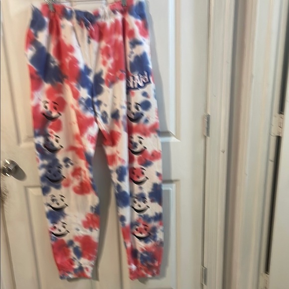 Vibrant Tie-Dye Joggers with Smiley Faces - Picture 1 of 7